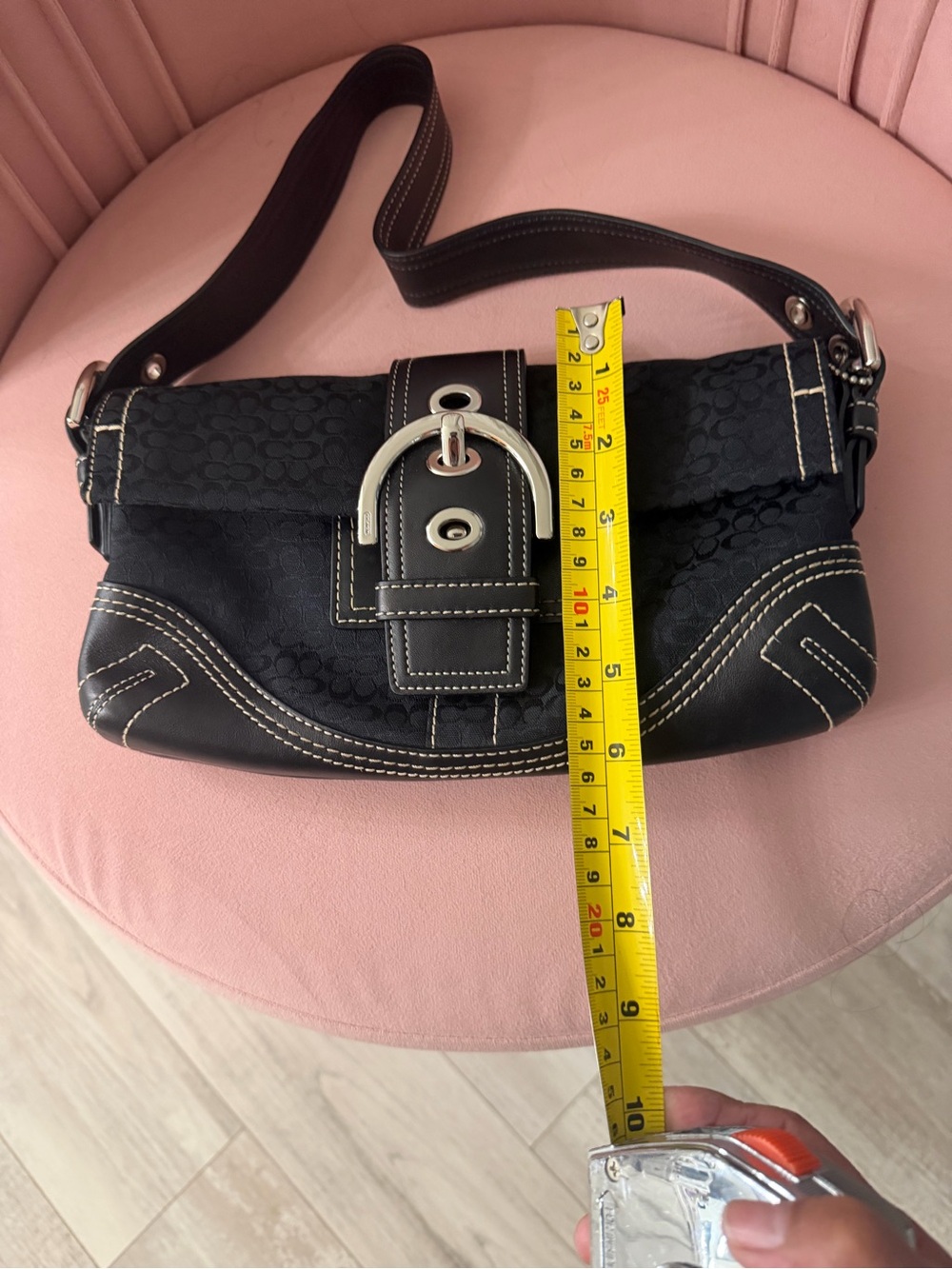 Coach SoHo Y2K Buckle Signature Baguette Shoulder Bag - Gently Loved No 3628 - Picture 5 of 9
